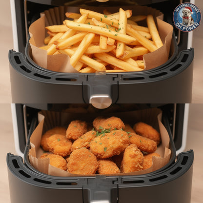 Carta Forno per Friggitrice ad Aria - 50 Fogli Antiaderenti Monouso - Spedizione Gratuita