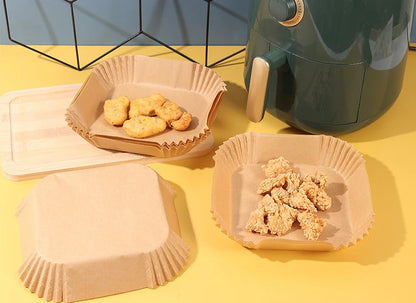 Carta Forno per Friggitrice ad Aria - 50 Fogli Antiaderenti Monouso - Spedizione Gratuita