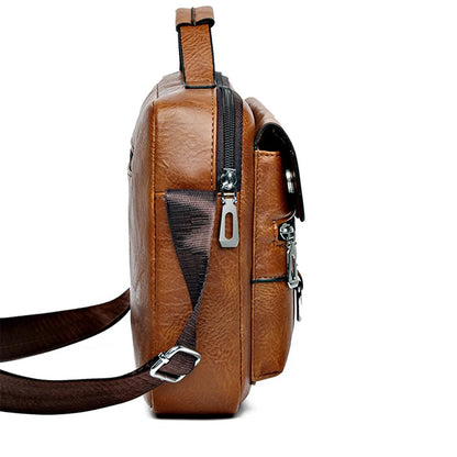Borsa Messenger Uomo Retro Waterproof – Laptop Bag a Grande Capacità per Ufficio, Viaggio e Scuola
