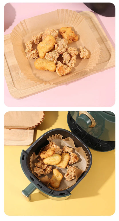 Carta Forno per Friggitrice ad Aria - 50 Fogli Antiaderenti Monouso - Spedizione Gratuita