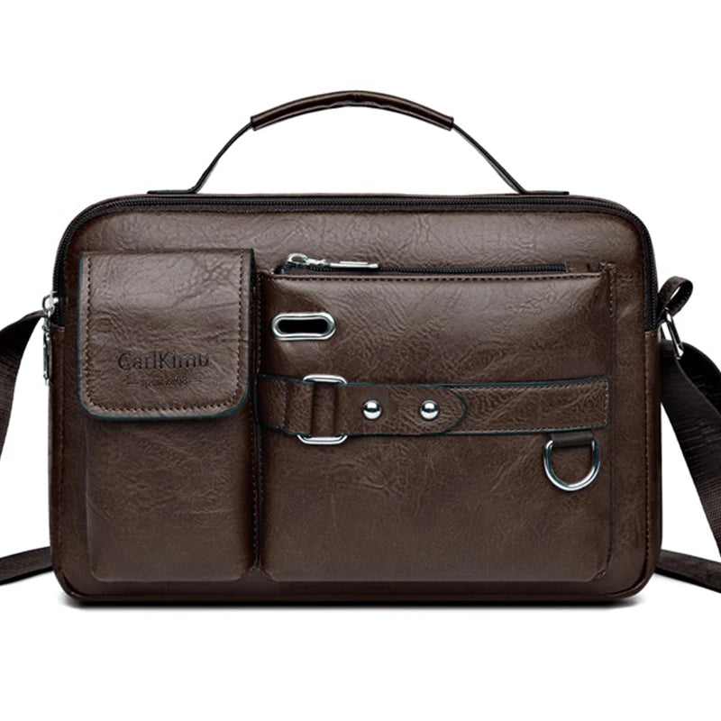 Borsa Messenger Uomo Retro Waterproof – Laptop Bag a Grande Capacità per Ufficio, Viaggio e Scuola
