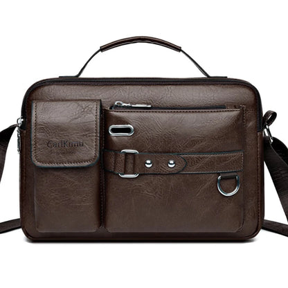 Borsa Messenger Uomo Retro Waterproof – Laptop Bag a Grande Capacità per Ufficio, Viaggio e Scuola