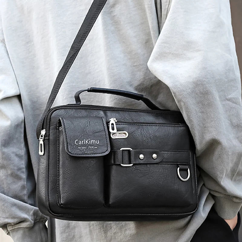 Borsa Messenger Uomo Retro Waterproof – Laptop Bag a Grande Capacità per Ufficio, Viaggio e Scuola