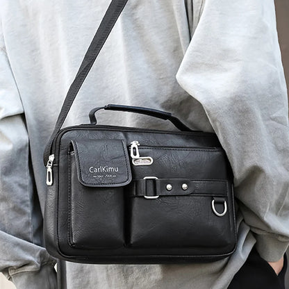 Borsa Messenger Uomo Retro Waterproof – Laptop Bag a Grande Capacità per Ufficio, Viaggio e Scuola