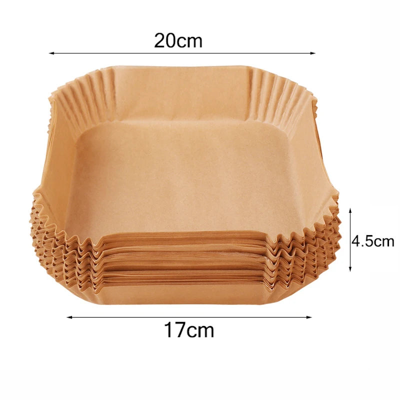 Carta Forno per Friggitrice ad Aria - 50 Fogli Antiaderenti Monouso - Spedizione Gratuita