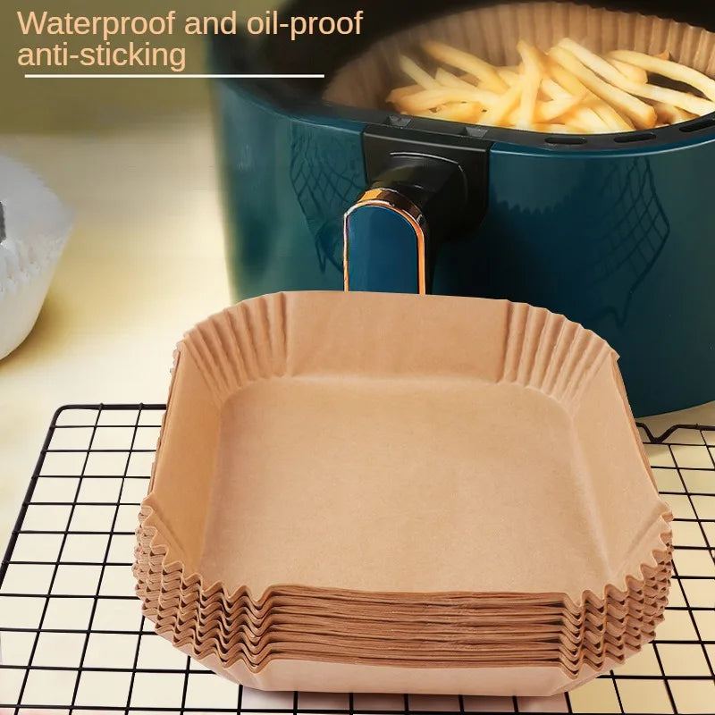 Carta Forno per Friggitrice ad Aria - 50 Fogli Antiaderenti Monouso - Spedizione Gratuita